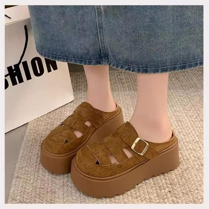 Sarah Express Chunky Cutout Mule Sandals