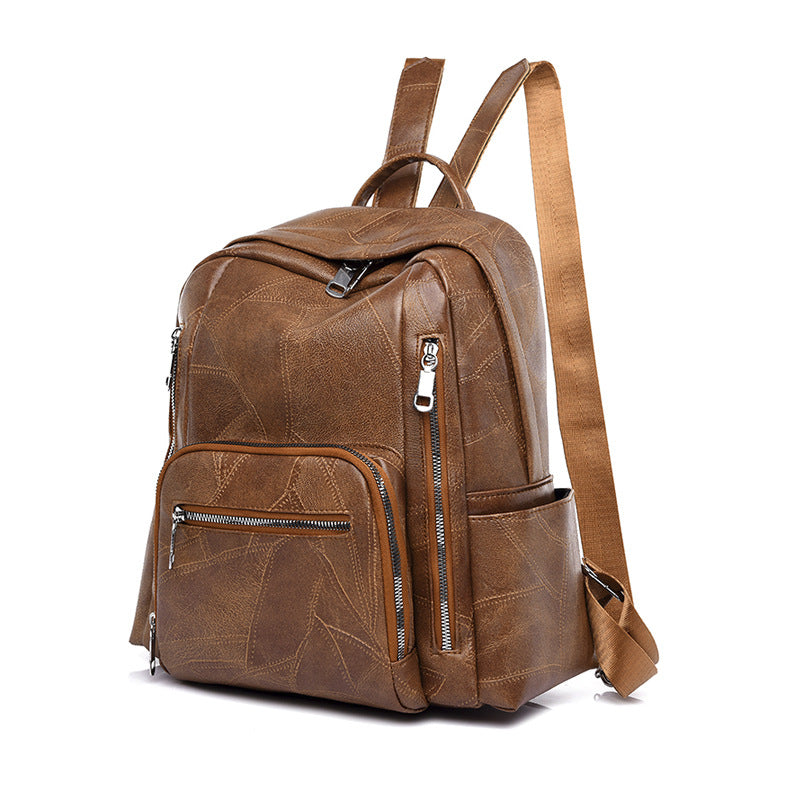 Sarah Express Retro Three-Dimensional Zipper Backpack