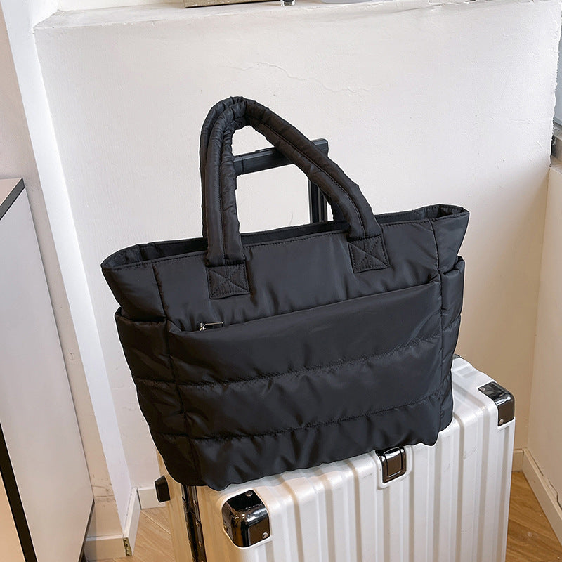 Sarah Express Nylon Multi-Pocket Travel Tote Bag