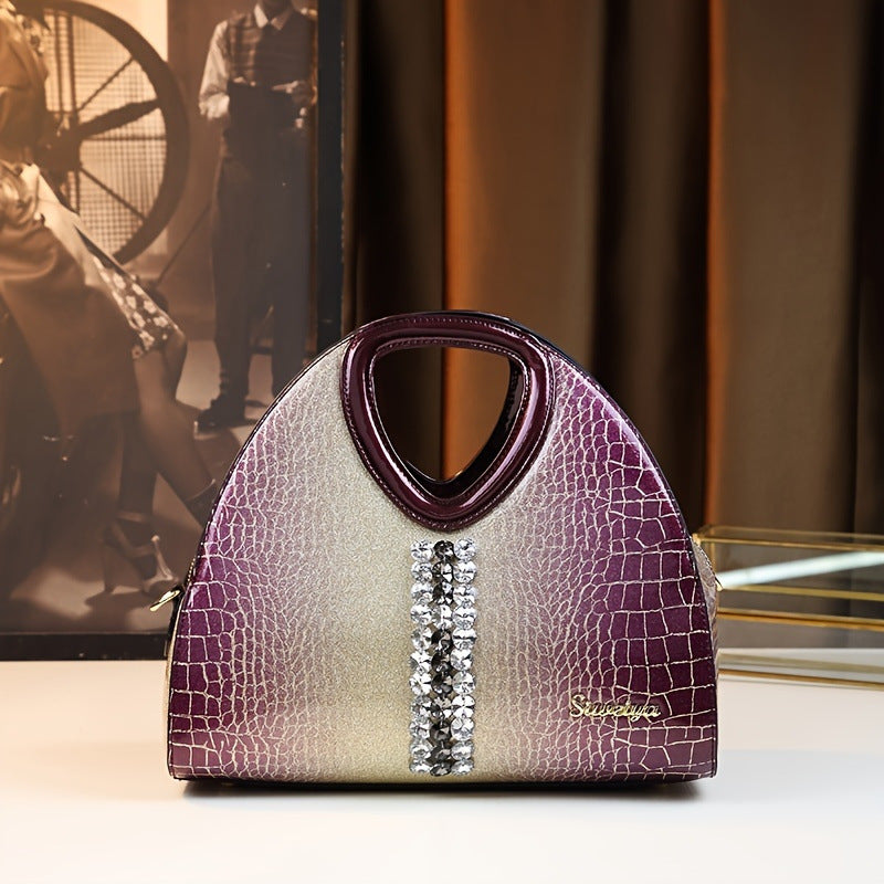 Sarah Express Dumpling Handbag with Adjustable Shoulder Strap Purple