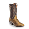Sarah Express Men's Embroidered Patchwork Quilted Ankle Boots Yellow
