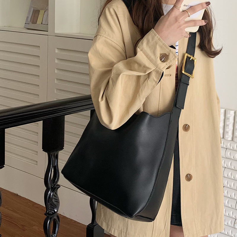 Sarah Express Minimalist PU Leather Vertical Shoulder Bag