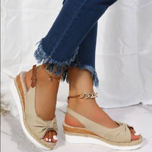 Sarah Express Bow Detail Platform Peep Toe Sandals