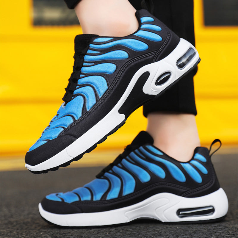 Sarah Express Men's Color-blocked Breathable Lace-Up Sneakers