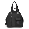 Sarah Express Lightweight Nylon Multifunctional Everyday Backpack Black