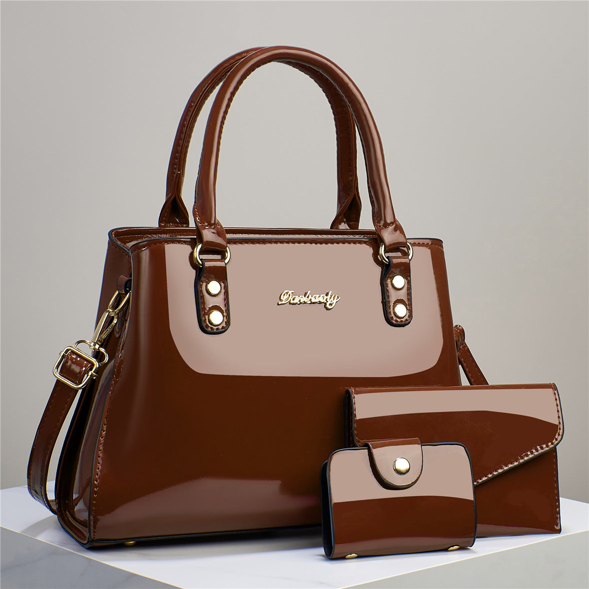 Sarah Express Structured Three-Piece Travel Handbag Set