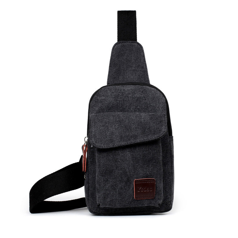 Sarah Express Canvas Chest Pack Mini Casual Backpack Black