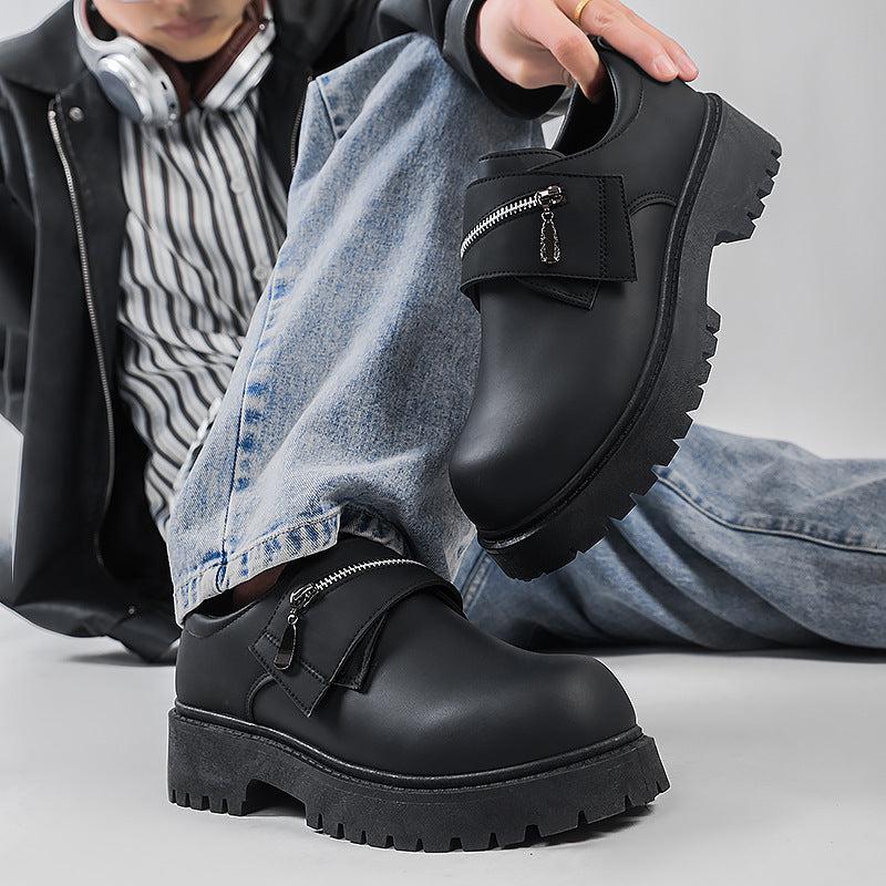 Sarah Express Men's Casual Platform Zipper Shoes