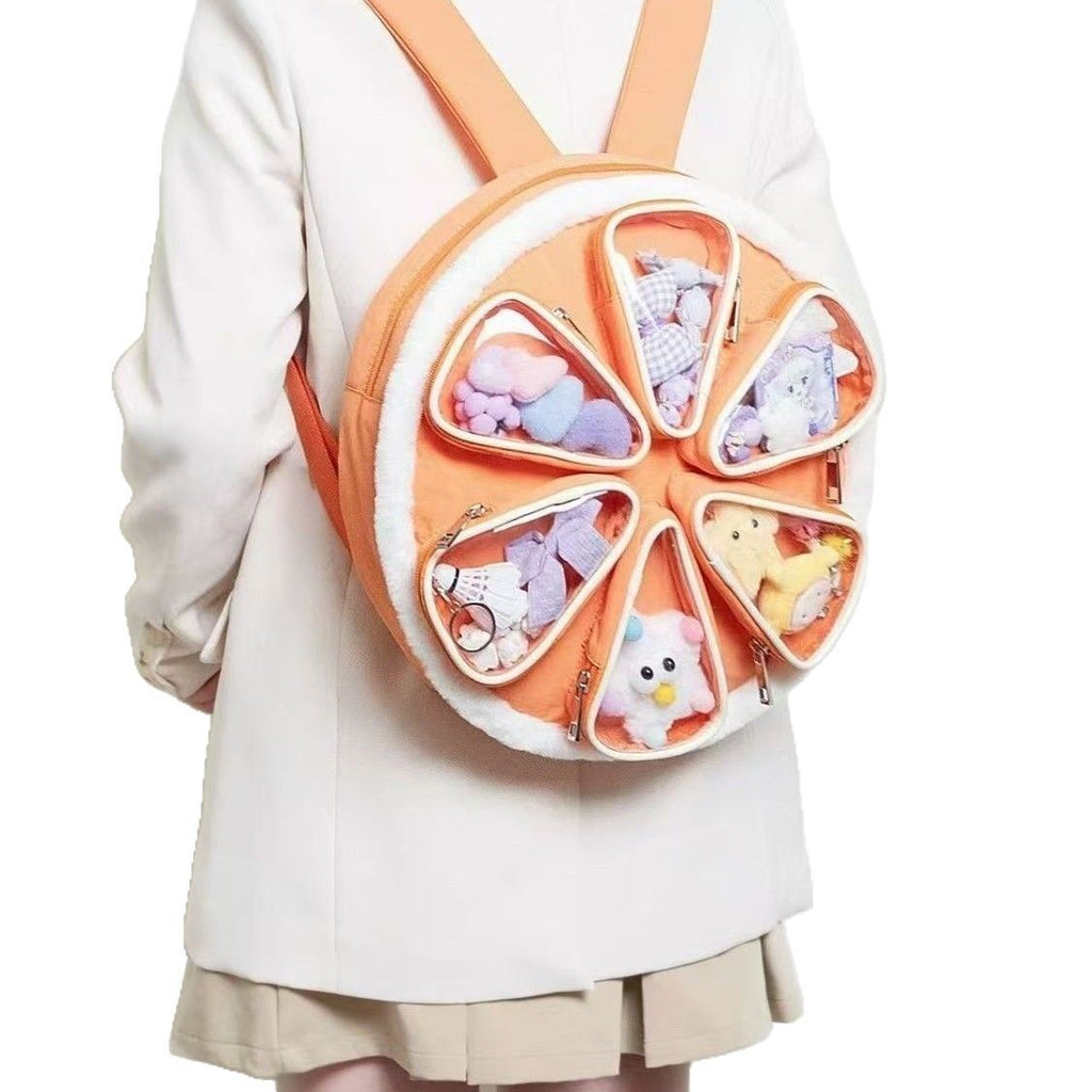 Sarah Express Orange Multi-Compartment Casual Daypack