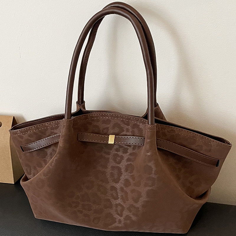 Sarah Express Retro Suede Quilted Patchwork Tote Handbag