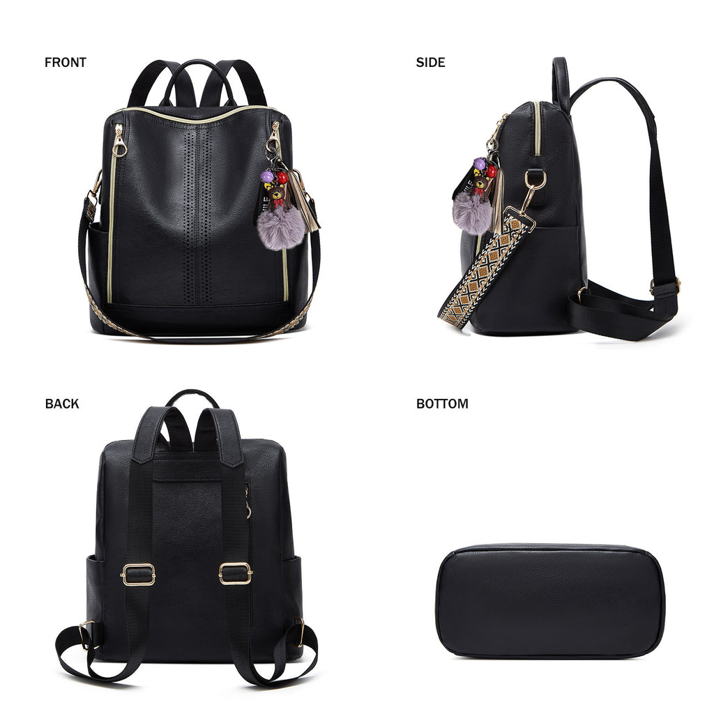 Sarah Express Casual Soft Leather Everyday Backpack