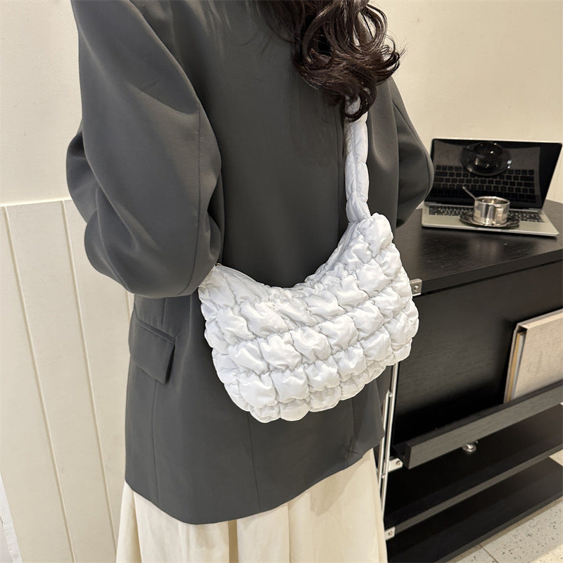 Sarah Express Nylon Dumpling Crossbody Shoulder Bag