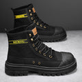 Sarah Express Canvas Casual Lace-Up Work Boots Black
