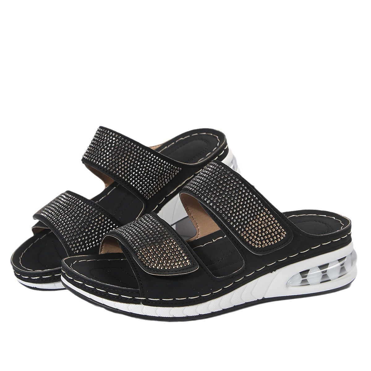 Sarah Express Women's Platform Flat Sandals With Straps