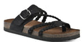 Sarah Express Woven Strappy Flat Sandals Black