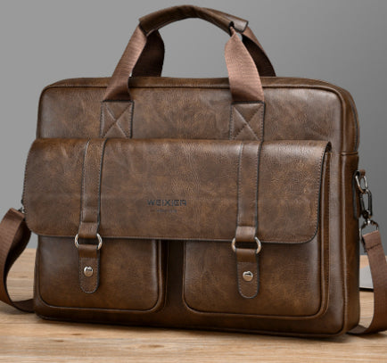 Sarah Express Men's Business Large-Capacity Waterproof Briefcase