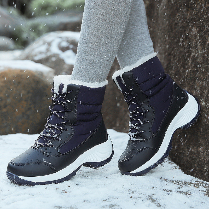 Sarah Express Plush Lined Wedge Snow Ankle Boots