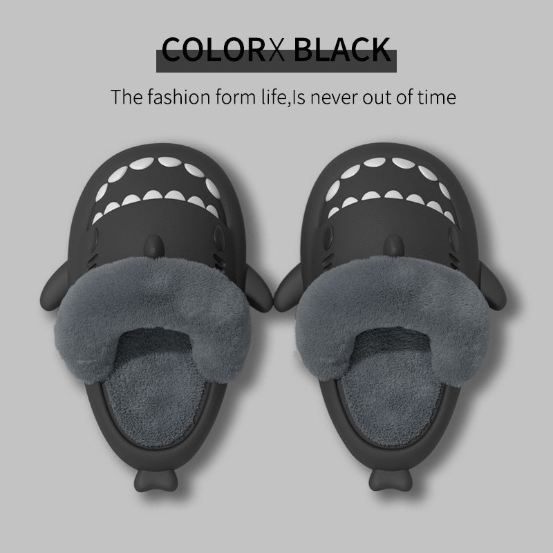Sarah Express Unisex Shark Slippers with Detachable Lining Distant mountain grey
