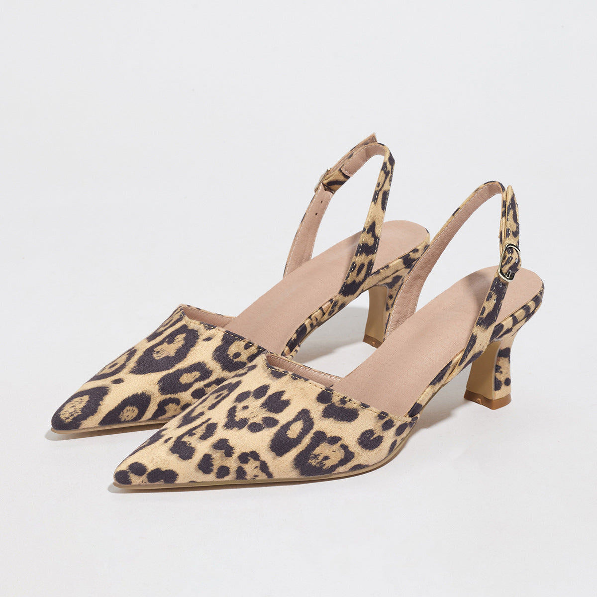 Sarah Express Pointed-Toe Mid Heel Buckle Sandals
