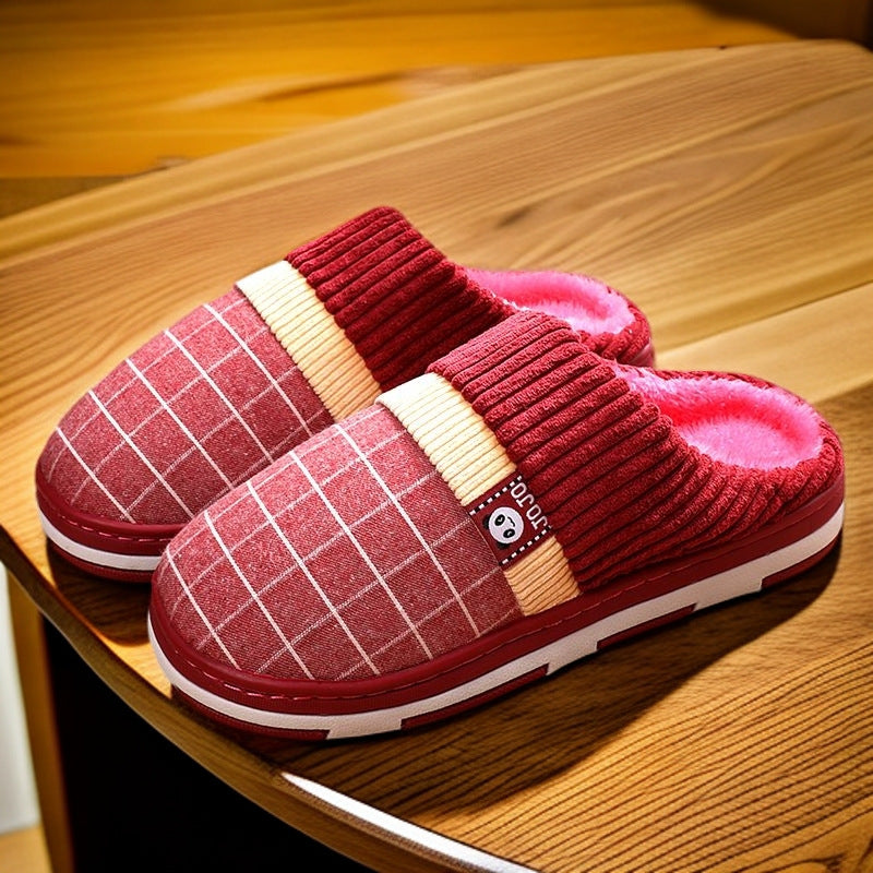 Sarah Express Men's Plush Cotton Indoor Winter Slippers