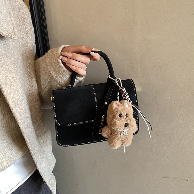Sarah Express Matte Square Crossbody Bag with Pendant