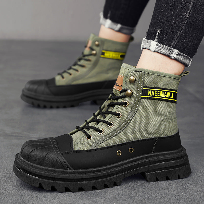 Sarah Express Canvas Casual Lace-Up Work Boots