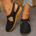 Sarah Express Women's Platform Buckle Slip-On Slides Black