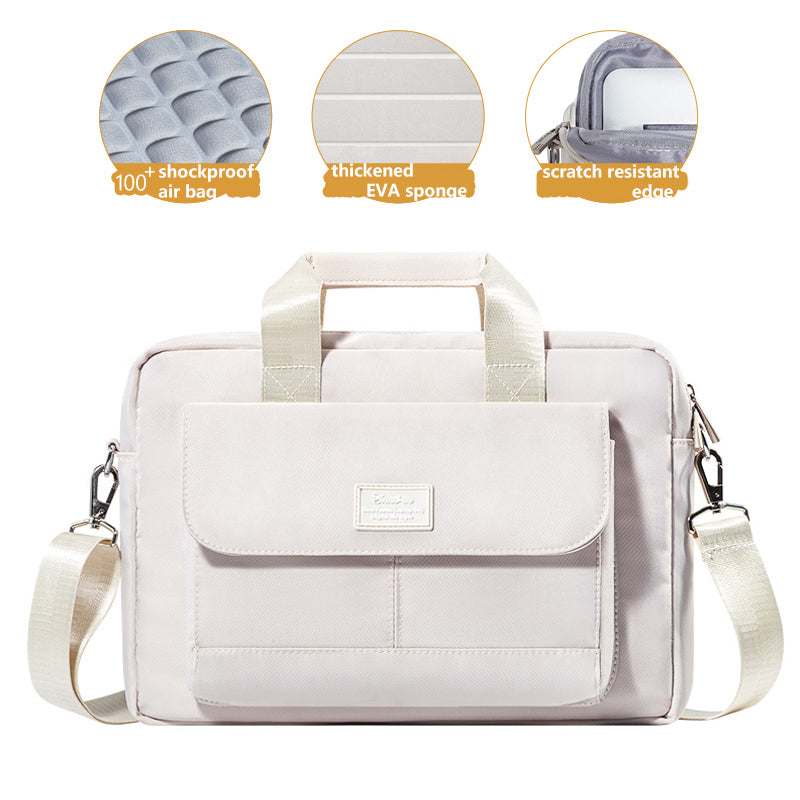 Sarah Express Protective Multi-Pocket Laptop Carrying Bag Khaki