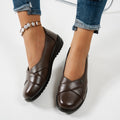 Sarah Express Chanel-Style Flat Loafers with Tassel Detail Brown