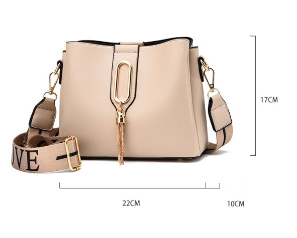 Sarah Express Structured Messenger Bag with Tassel Detail