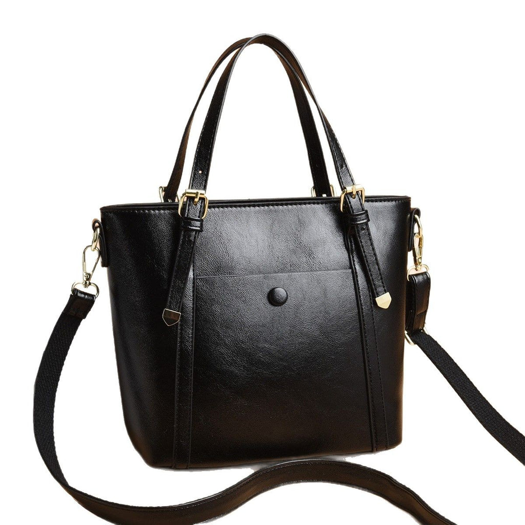 Sarah Express Minimalist PU Leather Shoulder Tote Bag