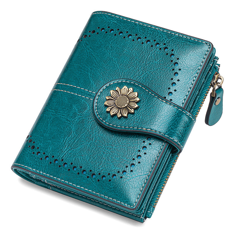 Sarah Express RFID Blocking Genuine Leather Card Wallet