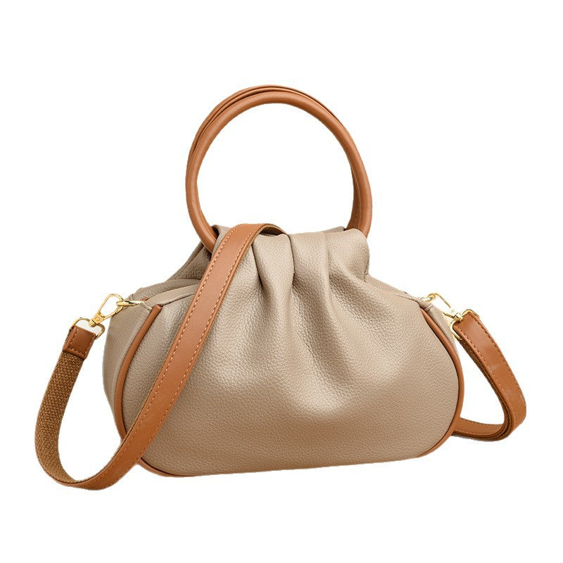 Sarah Express Pleated Leather Crossbody Shoulder Bag