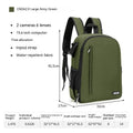 Sarah Express Casual Nylon DSLR Camera Laptop Backpack Army Green large size
