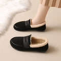 Sarah Express Lightweight Cotton Slip-On Casual Flats Black