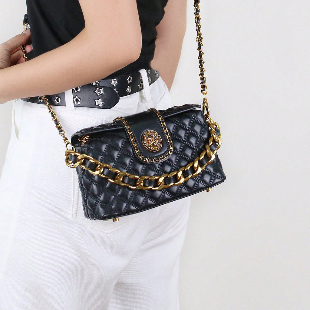 Sarah Express Diamond Quilted Chain Crossbody Bag