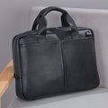 Sarah Express Genuine Leather Business Commute Briefcase Black