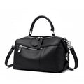 Sarah Express Full-Grain Cowhide Woven Shoulder Bag Black 24X13X15CM