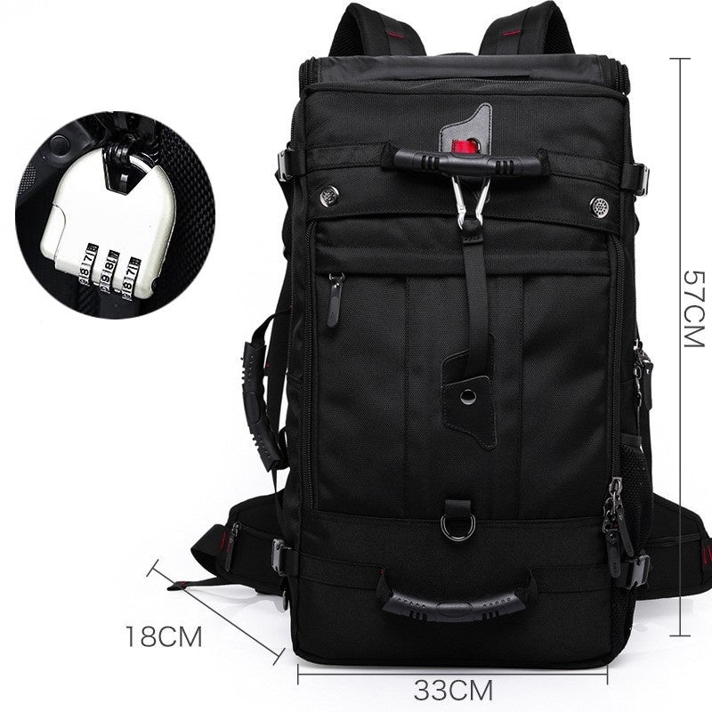 Sarah Express Multifunctional Large Capacity Travel Backpack Black 50L