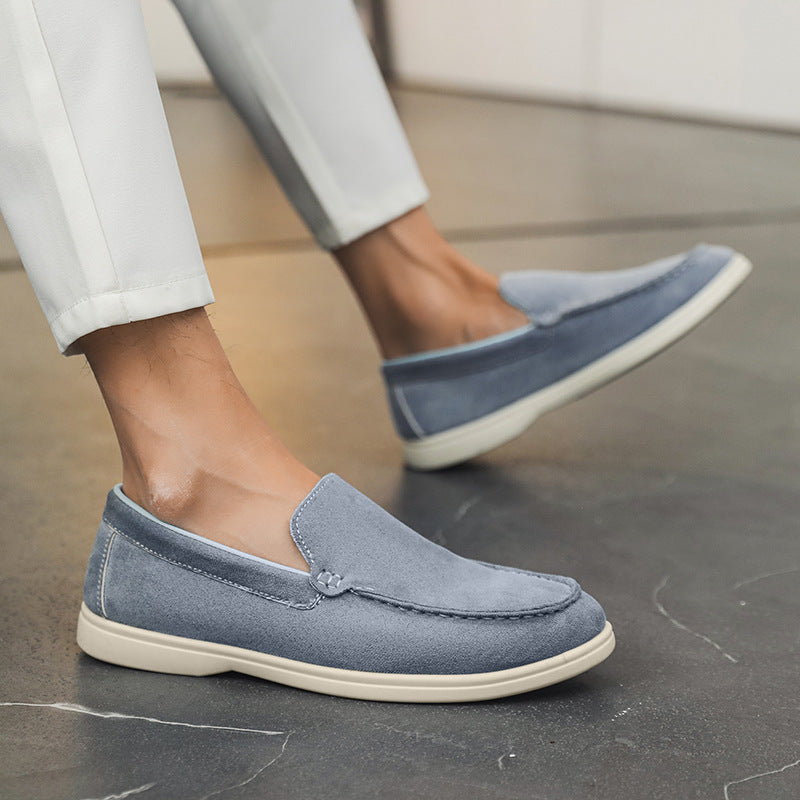 Sarah Express Men's Casual Slip-On Patchwork Loafers