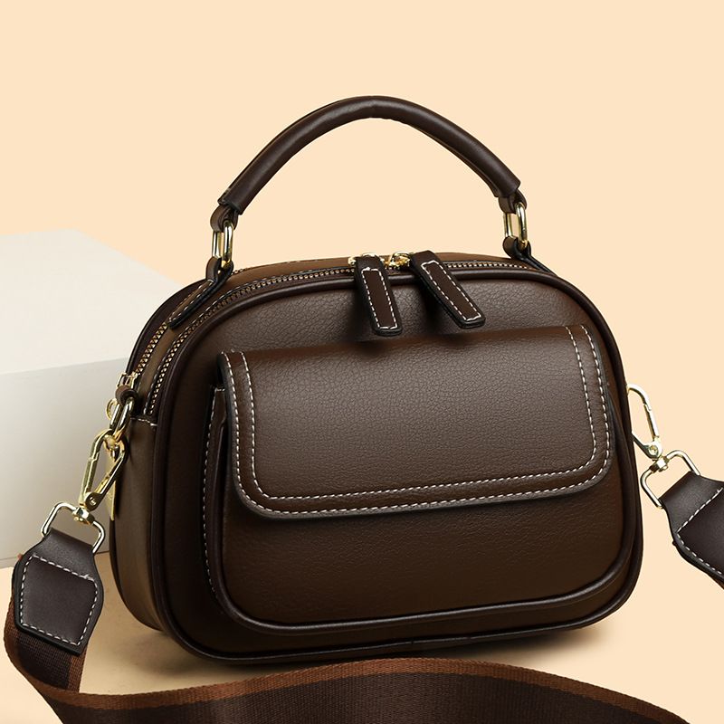 Sarah Express Structured Crossbody Tote Shoulder Bag Brown