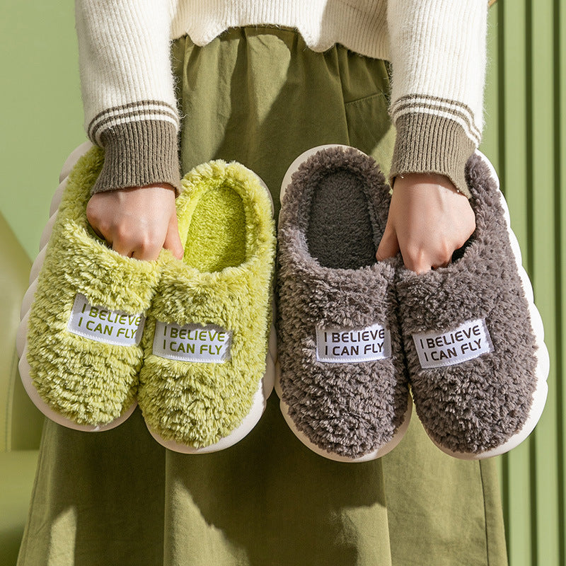 Sarah Express Unisex Warm Plush Faux Fur Slippers