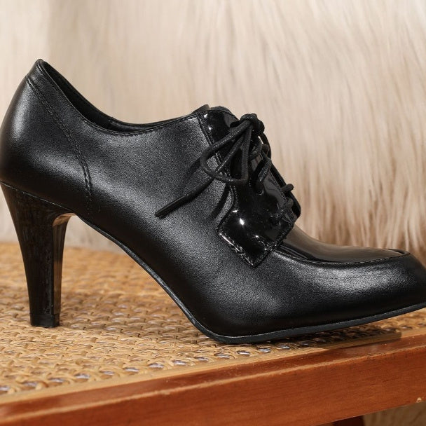 Sarah Express Pointed Toe Chunky Heel Ankle Boots