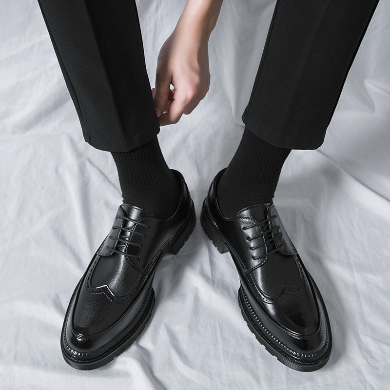 Sarah Express Men's Brogue Casual Leather Dress Shoes