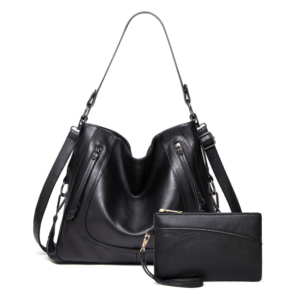 Sarah Express Retro Large Capacity Bucket Shoulder Bag