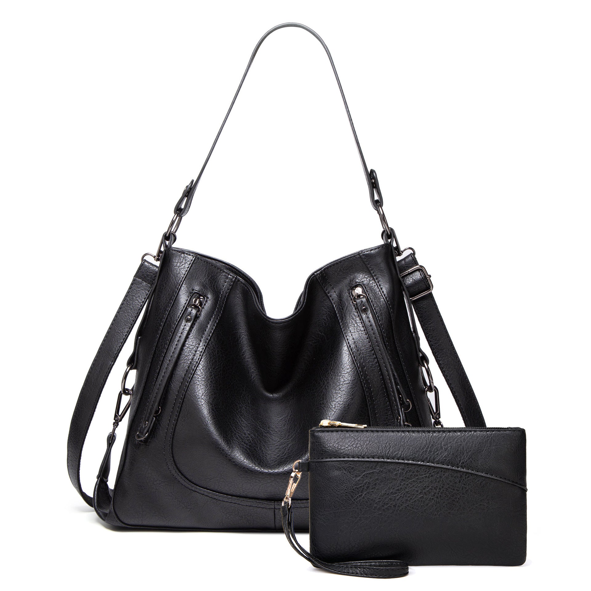 Sarah Express Retro Large Capacity Bucket Shoulder Bag