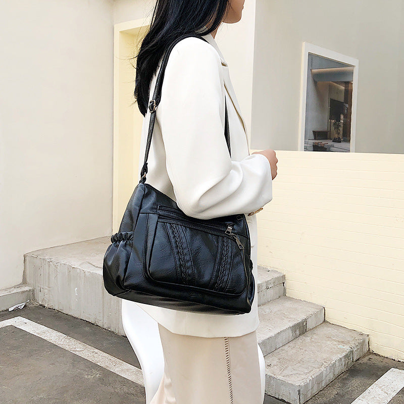 Sarah Express Soft PU Leather Crossbody Shoulder Bag