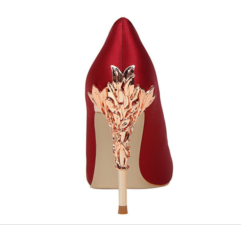 Sarah Express Pointy Toe Satin Stiletto High Heels