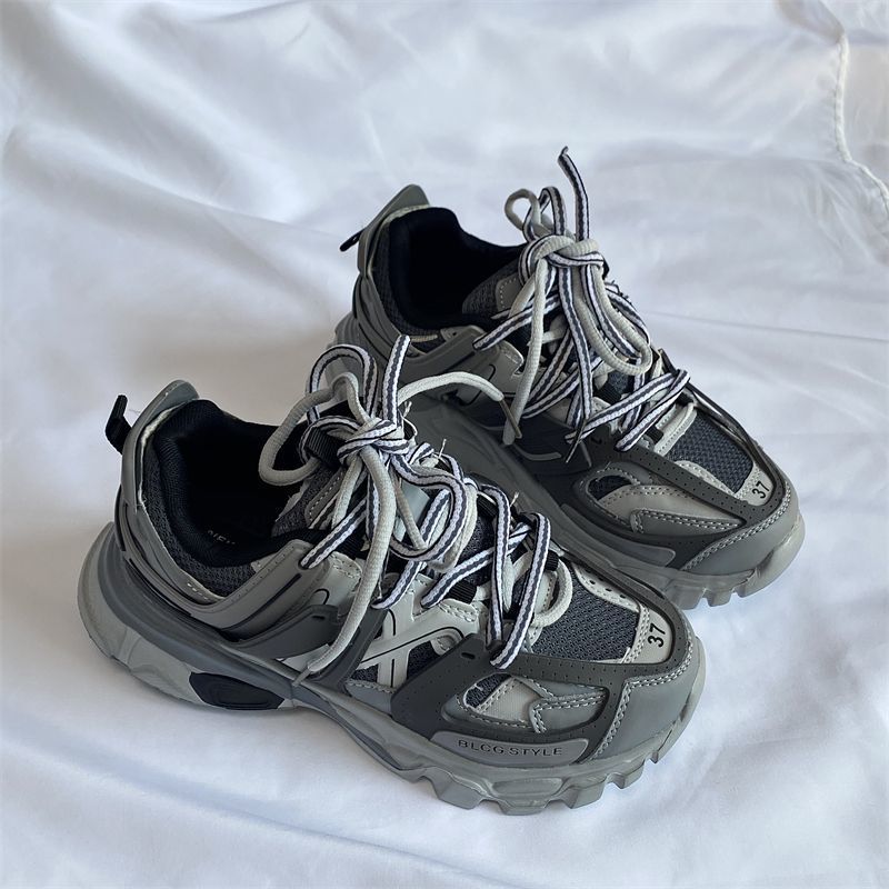 Sarah Express Men's Retro Chunky Sole Mesh Sneakers