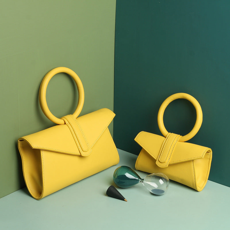 Sarah Express Structured Envelope Shoulder Bag with Ring Handle